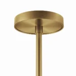 Modway Aspire Pendant Light in White Satin Brass,Brown,7.5 x 7.5 x 62