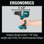 Makita 18 Volt LXT Lithium Ion Compact Brushless Cordless 1/2 Inch Hammer Driver Drill Factory Serviced (Tool Only)