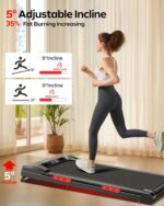 CURSOR FITNESS Walking Pad Treadmill with Incline