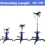1660 Pounds Hydraulic Car Transmission Jack Vertical Lift with 360?? Swivel Wheel Pedal,Blue,33"-70"(0.75Ton)