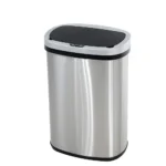 Bigacc 13 Gallon 50 Liter Kitchen Trash Can with Touch-Free & Motion Sensor,Automatic Stainless-Steel Garbage Can,Anti-Fingerprint Mute Designed Trash Bin Brushed Stainless Steel