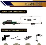Geteen Black Trailer Hitch Kit,Anti-Rust Gloss Black Powder Coat
