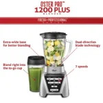 Oster Blender | Pro 1200 with Glass Jar,24-Ounce Smoothie Cup,Brushed Nickel