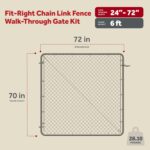 Adjust-A-Gate Chain Link Fence Walk-Through Gate Kit,Metal Fencing Gate