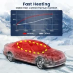 Hcalory Diesel Air Heater, 12V 5KW-8KW Parking Heater with LCD Switch & Remote Control & Muffler for Motorhome Boat RV Trucks Car Bus Trailer, Black