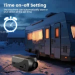 Hcalory Diesel Air Heater, 12V 5KW-8KW Parking Heater with LCD Switch & Remote Control & Muffler for Motorhome Boat RV Trucks Car Bus Trailer, Black