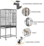 Yaheetech Wrought Iron Standing Large Parrot Parakeet Flight Bird Cage