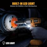 Takuoo Cordless 1/2 inch Brushless Impact Wrench for Car Home