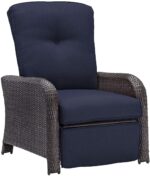 Outdoor Strathmere Luxury Recliner,Navy Blue