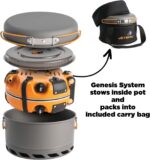 Jetboil Genesis Basecamp Backpacking and Camping Stove Cooking System with Camping Cookware