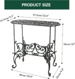 Sungmor Heavy Duty Cast Iron Potted Plant Stand Garden Tablere
