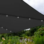 Grey 3m LED Cantilever Parasol with Rain Cover