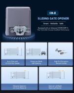 CO-Z Sliding Gate Opener Hardware Security System Kit