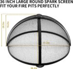WeCooper Outdoor Fire Pit Spark Screen Cover Accessory,Fire Mesh Screen Guard