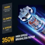 PEXMOR Electric Bike for Adults,350W (Peak 500W) City Commuter Ebike 36V 12.5AH Removable Battery,26" Cruiser Electric Bicycle Shimano 6-Speed | Dual Shock Absorber | Basket