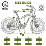 750W Electric Bike 26?ɡ? Fat Tire Adult Electric Bicycles 48V 13AH Removable Lithium Battery Ebike with Suspension Fork Aluminium Frame Beach Snow Mountain E-Bike for Adults