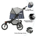 VIAGDO Premium Heavy Duty Pet Stroller for Small Medium Dogs & Cats