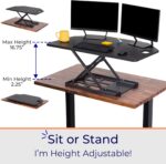 Stand Steady Standing Desk Converter with Monitor Lift