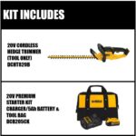 DEWALT 22 in 20V MAX LithiumIon Cordless Hedge Trimmer Tool Only with Bonus 20V MAX LithiumIon Starter Kit Included