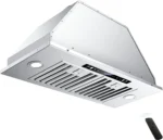 30 inch Built-in/Insert Range Hood 900 CFM,Ducted/Ductless Convertible Duct,Stainless Steel Kitchen Vent Hood with 4 Speed Gesture Sensing&Touch Control Panel(IKB01-30)