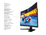 GIGABYTE G32QC A 32 165Hz 2K 1ms MPRT,93 DCIP3,VESA HDR400,FreeSync Premium Pro,1 x DisplayPort 12,2 x HDMI 2,0,2 x USB 30 Curved Gaming Monitor