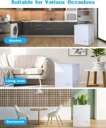 3.5 Cu.Ft Chest Freezer with a Removable Basket 7 Gears Adjustable Temperature Control(-18??F to -46??F),Deep Compact Freezer for Garage,Office,Basement,House,Kitchen,Shop,RVs-White