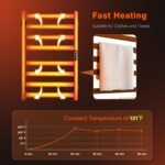 Colliford Towel Warmer,8 Bars Towel Heater Rack for Bathroom