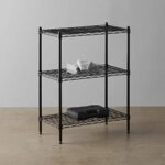 3-Shelf Adjustable,Heavy Duty Storage Shelving Unit (250 lbs loading capacity per shelf),Steel Organizer Wire Rack