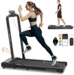Mobvoi Home Treadmill SE 3 in 1 Foldable Treadmill for Home Walking Pad 2.5 HP Compact Portable folding Under Desk Running Walking Machine with Remote Control LED Display for Home Office 12 km/h