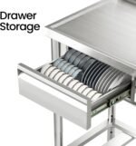 YORKING Stainless Steel Utility Sink,Free Standing Single Bowl Kitchen Sink