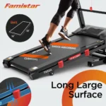 Famistar Folding Treadmill for Home with 15 Levels Auto Incline,300LB Capcity,10MPH Fast Speed Controls
