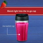 Oster Blender | Pro 1200 with Glass Jar,24-Ounce Smoothie Cup,Brushed Nickel