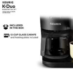 Keurig K-Duo Coffee Maker,Single Serve and 12-Cup Carafe Drip Coffee Brewer,Compatible with K-Cup Pods and Ground Coffee,Black