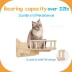 MIUZMORE Pine Cat Wall Shelves,Set of 5 Cat Wall Furniture