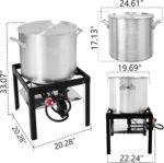 Royal Gourmet Seafood Boiling Kit with Strainer,Outdoor Seafood Boil Pot and Basket