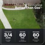 Greenworks 60V 21?? Cordless (Self-Propelled) Lawn Mower,2 x 4.0Ah Batteries and Dual Port Rapid Charger