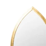 Oval Shape Metal Frame Wall Mirror,Gold By Casagear Home