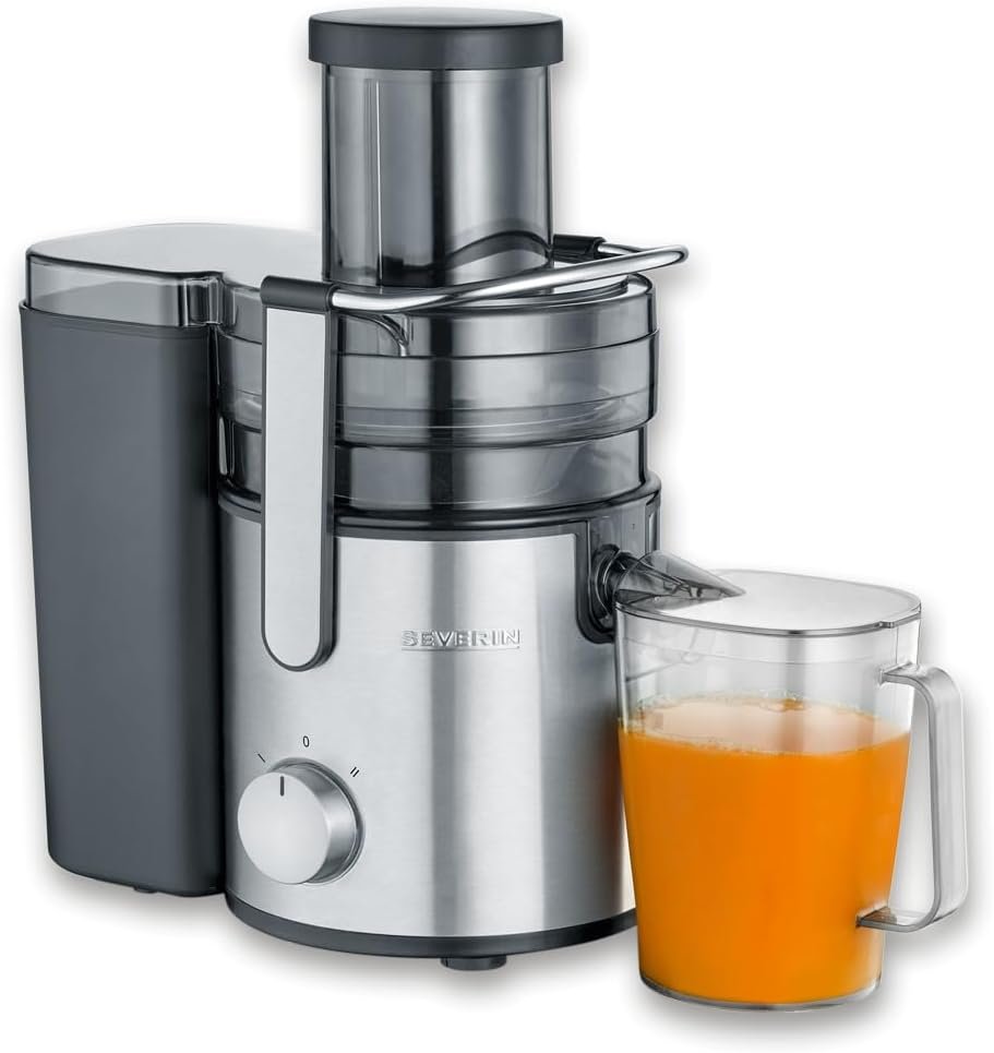 Severin Multi-Purpose electric Juicer with 800 W of power ES 3570,brushed stainless steel-black Severin Multi-Purpose electric Juicer with 800 W of power ES 3570,brushed stainless steel-black