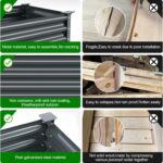 Land Guard Galvanized Raised Garden Bed with Drainage Holes