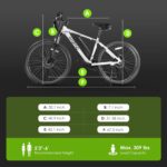 Adult Electric Bike,350W BAFANG Motor (500W Peak),4A 3H Fast Charging,468Wh Li-Ion Battery,21 Speed Gears,Air Saddle,45 Miles 20 MPH 26" Mountain Bike Electric Bike
