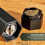 HexClad HexMill Pepper Grinder,Professional Grade Heavy Duty,Refillable,Aluminum Matte Black