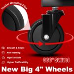 FreekyFit Rolling Stool with Wheels,Adjustable Shop Stool Mechanic Stool Seat