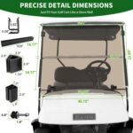 Cartalia Golf Cart Foldable Windshield with 3/4" Front Struts Tube