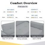 g 488243 Convertible Sleeper Sofa Bed MultiFunctional Adjustable Single Bed Chair with USB Port and 2 Pillows for Small Space Grey