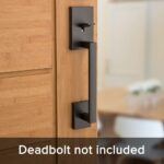 Kwikset Entry Handleset Exterior with Interior Reversible Handed Lever,Non-Locking,Matte Black