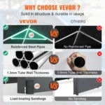 VEVOR Carport 10x20ft,Car Canopy Portable Garage