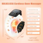 HULKELICIA Pro+ Knee Massager 4-in-1 with Red Light,Heat,Vibration and 3D Massage
