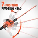 MAXLANDER Cordless Pole Saws Trimming Pole Hedge Trimmer