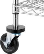 Finnhomy 2-Tier Commercial Grade Rolling Cart with Wheels and Handles