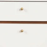 26" 2-Drawer Nightstand with Angled Legs,White and Brown By Casagear Home